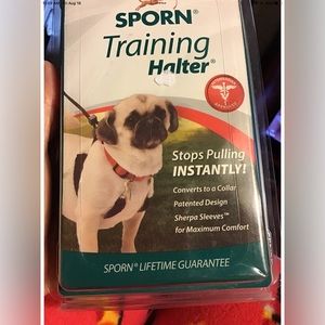 New SPORN ORIGINAL TRAINING HALTER Medium Black-Non-Pull No-Choke collar Dog Pet